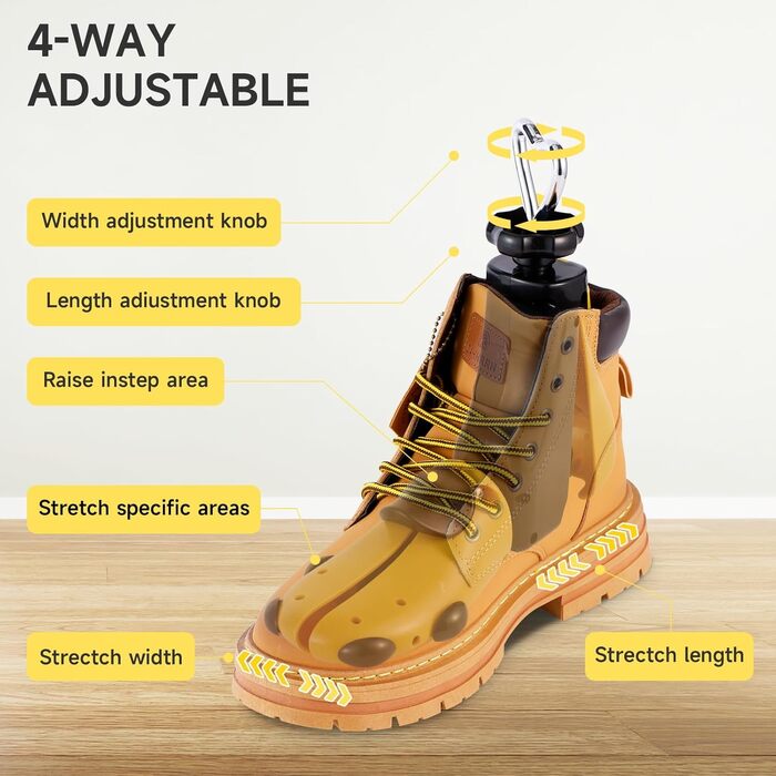 Exshoiu Boot Trees, Boot Shapers for Men and Women, Boot Stretcher, Boot Formers for Adjustable Width and Length, Adjustable Boot Shapers