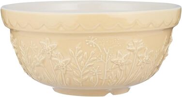 Mason Cash Stoneware Mixing Bowl 21 cm | Daffodil | 2 L | Dough bowl for bread dough, cake dough or pizza dough | made of high-quality, chip-resistant stoneware | large dough bowl