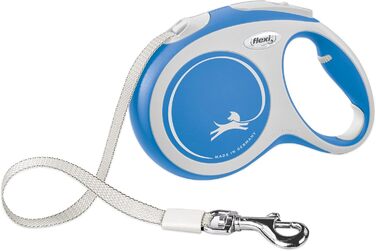 Висувна повідка для собак FLEXI New Comfort, 5 м, розмір S, сіра/блакитна/пастельна, до 15 кг