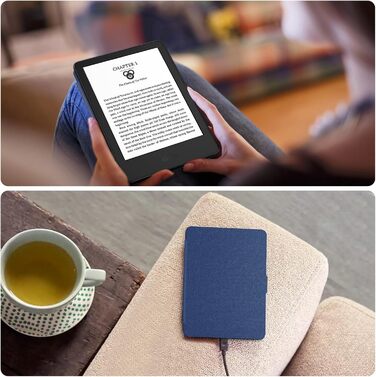 Чохол Fintie для Kindle 6 (11 покоління) 2024/2022 з авто-функцією сну/пробудження, океанський мармур (темно-синій)