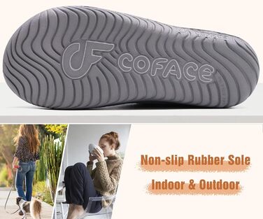 Тапочки жіночі COFACE, теплі, флісові, зимові, з рухомої підошвою, сірі (44 EU)