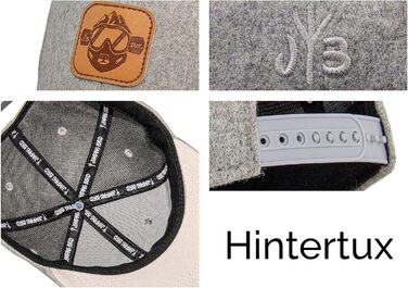 Кепка бейсболка Jumping Bird • Знімна кепка-снуд • Фетр, унісекс, сірий • Легко миється