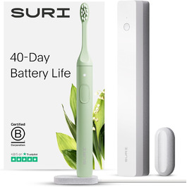 Електрична зубна щітка SURI — преміум якість, акумулятор 40+ днів, USB-C зарядка, UV-стерилізатор, сертифікат B Corp