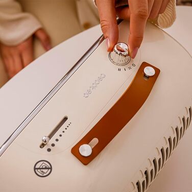 Обідній нагрівач Cecotec ReadyWarm 1500 Ceramic Retro: керамічний, 1500 Вт, регульований термостат, 2 режими, безпека, 15 м², бежевий
