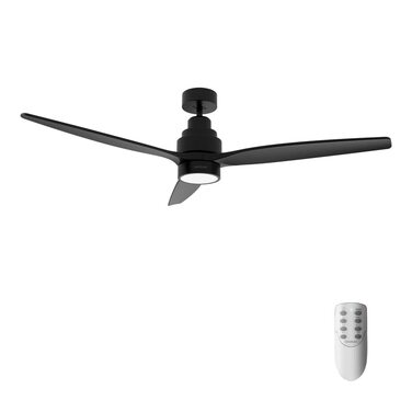 Стельовий вентилятор Cecotec EnergySilence Aero 5275 DarkWood з LED підсвіткою та пультом, 40W, 52 дюйми, DC мотор, зимовий/літній режим