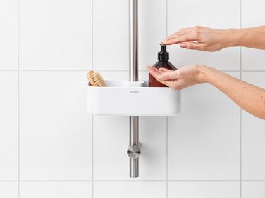 Полиці для душу Brabantia Renew, біла, органайзер для ванної кімнати