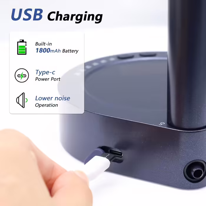 Автоматичний електричний диспенсер для води з USB, 7 рівнів дозування, портативна помпа для пляшок для дому та кемпінгу, синій