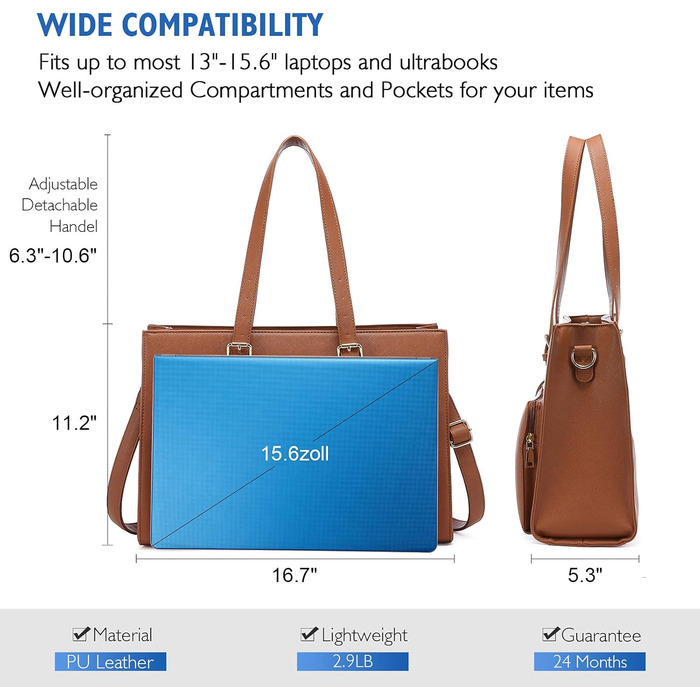 LOVEVOOK Сумка-шоппер для жінок, велика, для ноутбука 15.6