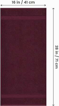 Набір рушників для рук Utopia Towels з 100% бавовни, 41x71 см, 6 шт, бордовий — м'які та гігроскопічні