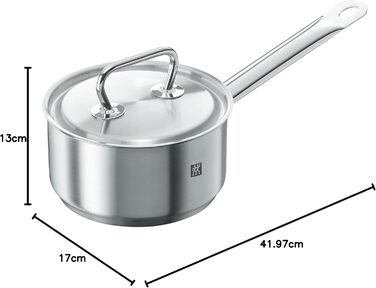 Каструля ZWILLING Twin Classic з нержавіючої сталі, 1 л, для індукційних плит, 16 см
