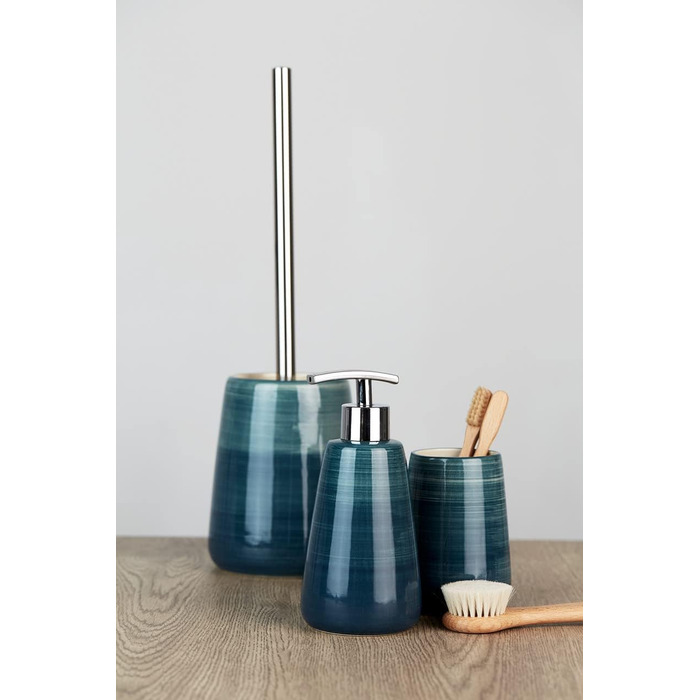 Набір для туалету WENKO Pottery Petrol: кераміка з змінним насадкою для унітазу Petrol