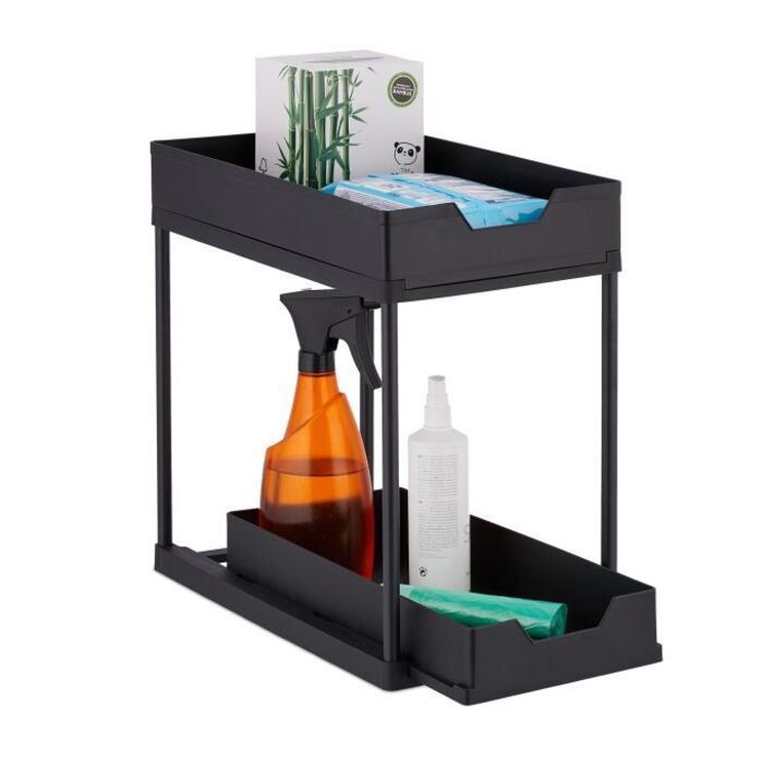 Relaxdays Under Sink Shelf with 2 Tiers