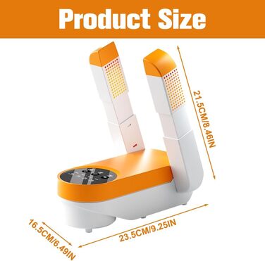 Електричний сушильник для взуття та рукавичок: телескопічний, з таймером, для взуття, черевиків, гірськолижних черевиків (помаранчевий)