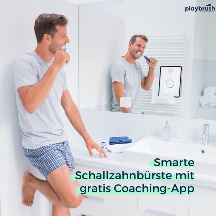 Playbrush Smart One: електрична звукова зубна щітка з розумним додатком для гігієни ротової порожнини, захист ясен, таймер, 3 режими чищення, 1 насадка, 3 тижні роботи від акумулятора, корал
