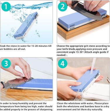 Набір для заточування ножів Vuwo 2-в-1: 400/1000 грінь. З антиковзким тримачем