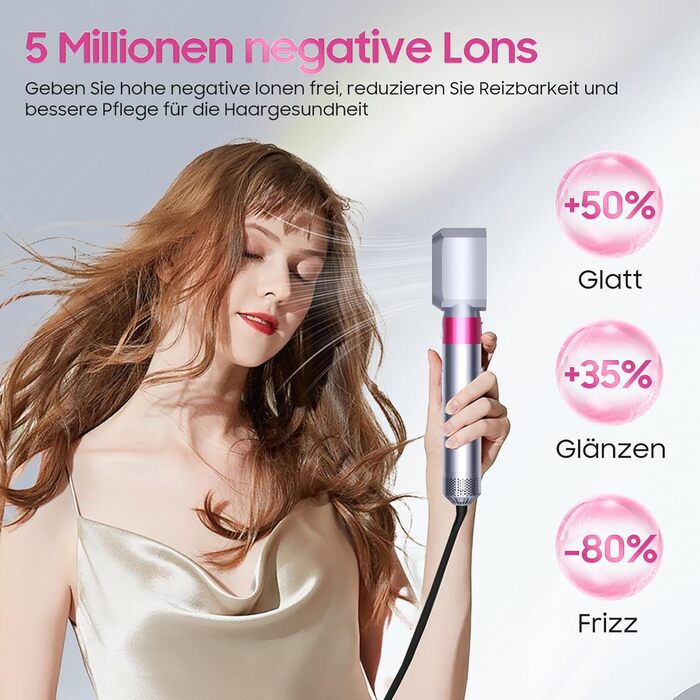 Набір для укладки волосся Airstyler 5 в 1: фен-щітка, термощітка, плойка для локонів, об'ємна щітка, для випрямлення, сушіння, створення об'єму та локонів (сірий)