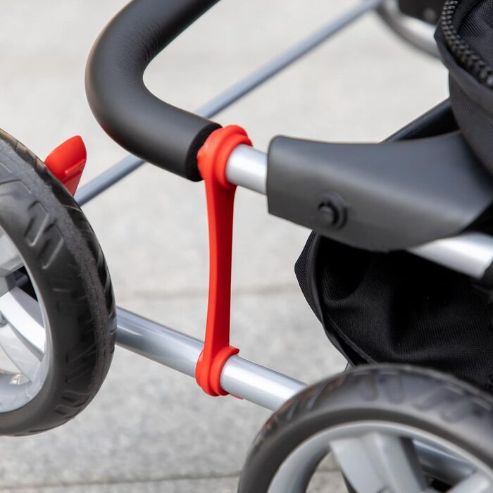 Візок для собак PawHut - Buggy для домашніх тварин, коляска для собак, бігова коляска, причеп (Чорний)