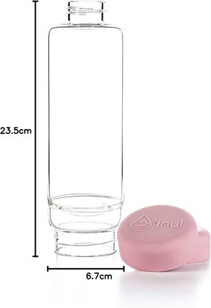 Пляшка для води VitaJuwel inu! CRYSTAL Blossom Rose з гірським кристалом та рожевим кварцем, для індивідуалістів, преміум-якість