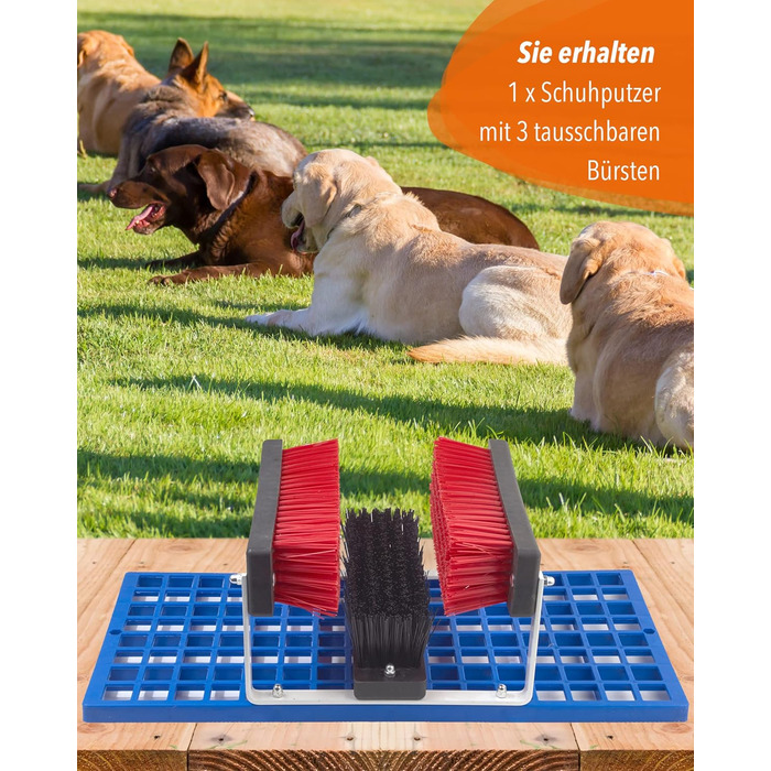 SPORTIKEL24 Shoe Cleaning Mat for Sports, Leisure, Construction & Industry – Scraper Grids for all Shoes & Boots – Dimensions: 60 cm x 30 cm x 20 cm