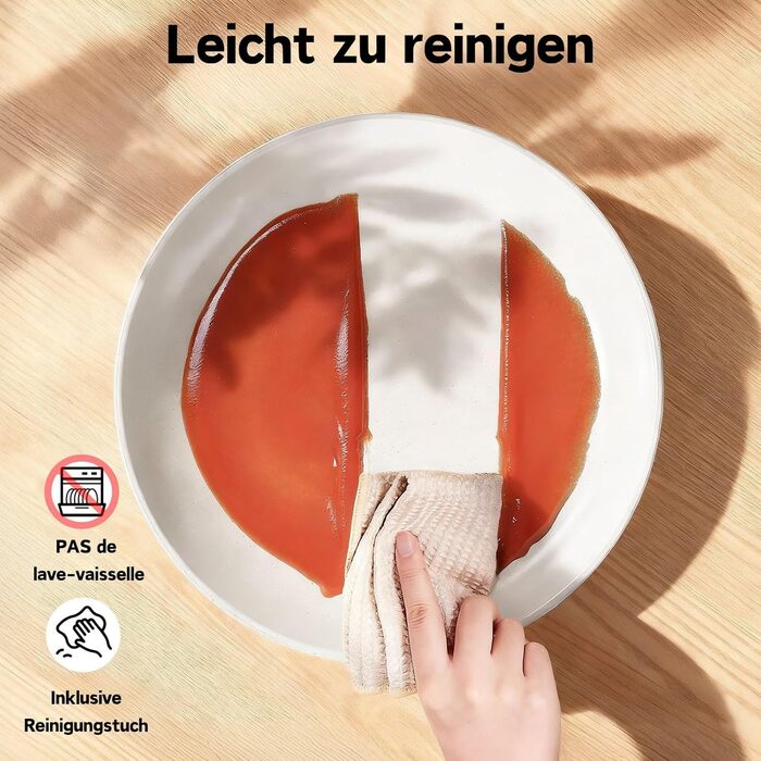 Набір каструль LEADZM з керамічним покриттям, 22 шт., для всіх плит, індукційні, без PFOA/PFOS (Бежевий)