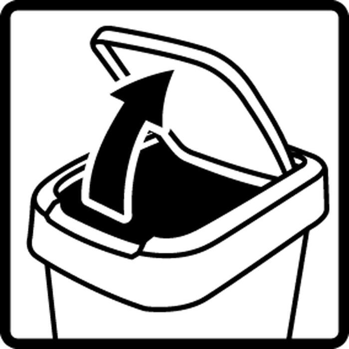 Відро для сміття Rotho Twist 50л з кришкою, чорний/сріблястий, BPA-free, PP пластик, 50 літрів