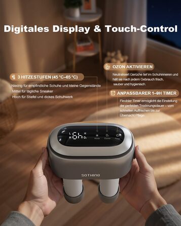 Сушарка для взуття електрична SOTHING 95W з озонуванням, 3 режими, таймер до 9 годин, для лижних черевиків