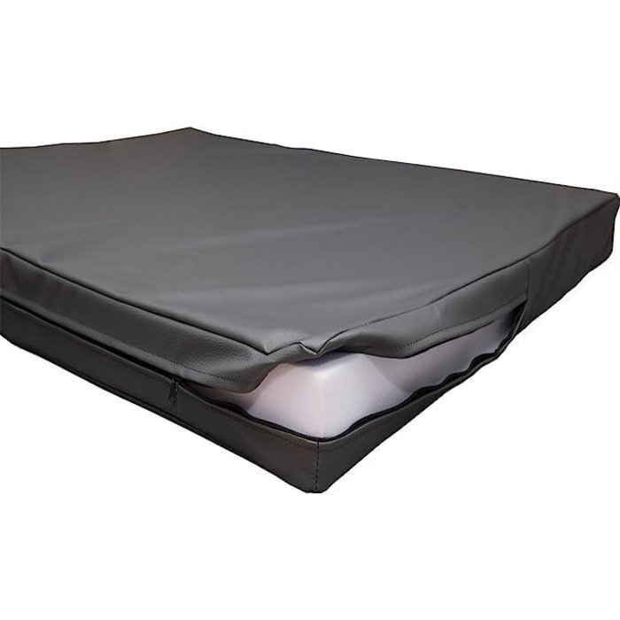 Килимок для собак CopcoPet Jumbo – міцне штучне шкіряне покриття, легко миється, нековзний, для великих собак, дому, саду, переноски, кемпінгу – Extra товстий (110 x 80 x 8 см, ортопедичний, тигровий колір)