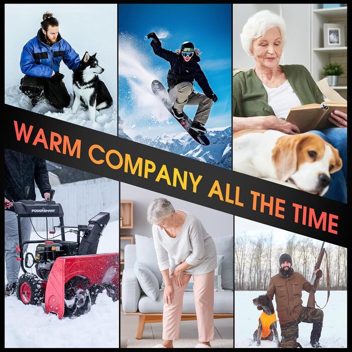 Електричний грілка для рук з акумулятором 10000mAh, 2 шт., з двостороннім нагрівом, USB, 3 режими, для кемпінгу та відпочинку на природі