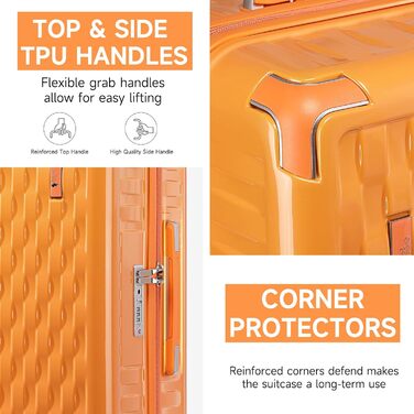 Набір валіз Sea Choice: 3 валізи (55/65/75 см) + косметичка, білий, з TSA-замком