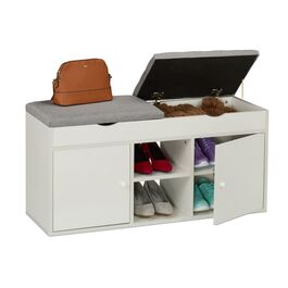 Shoe Bench with Folding Seat