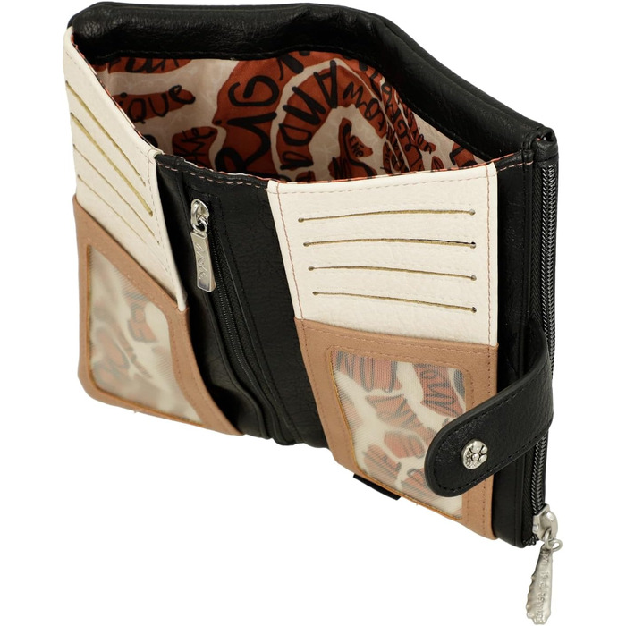 Anekke Alma RFID Wallet, Protection and Elegant Style, Spacious Compartments and Zipper, Dimensions: 18 x 10 x 2 cm, Wallets for Women, Multicolor