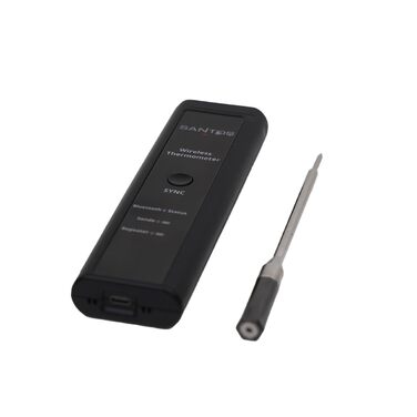 Беспроводний термометр для гриля SANTOS – Контроль через додаток (Android & iOS) – Дальність 100м – Подвійний датчик – До 300°C – Магнітне кріплення