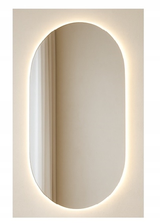 Овальне настінне дзеркало з LED-підсвіткою Glass Buster, 1000 x 500 мм