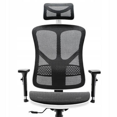 Ергономічне офісне крісло Diablo Chairs V-Basic до 150 кг, чорно-біле