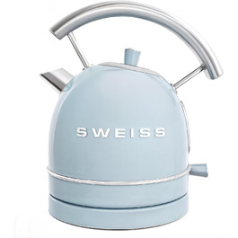 Електричний чайник SWEISS KTL6, Vintage, 1.5 л, нержавіюча сталь, блакитний, 2200 Вт