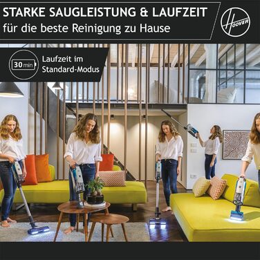 Бездротовий акумуляторний пилосос Hoover HF9 I Без мішка, LED-підсвітка, Anti-Twist насадка, для всіх поверхонь (для тварин)