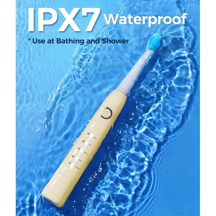 Електрична зубна щітка Demita зі 8 насадок, 40000 VPM, 5 режимів, швидка зарядка (30 днів)