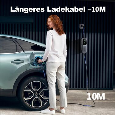 Кабель зарядки для електромобіля Type 2, 3.6KW, 6A-16A, LED дисплей, 10м, IP65, IEC 62196-2