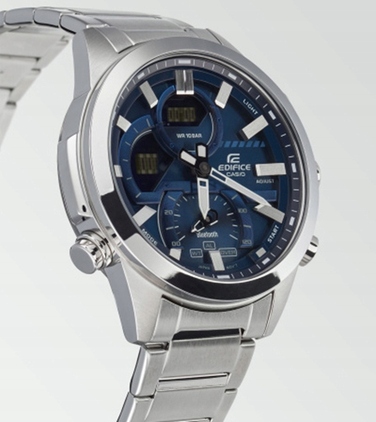 Чоловічий годинник Casio ECB-30D з секундоміром, водонепроникністю та Bluetooth