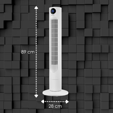 Вентилятор Tower Echo – тихий, з пультом, LED-дисплеєм та таймером 12 год