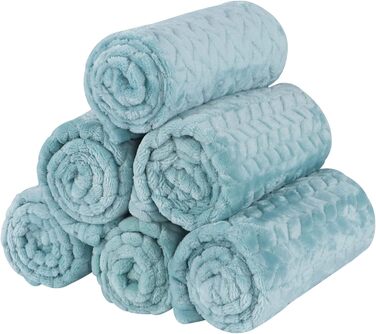 6 шт. м'які ковдри для собак та котів BVAGSS, фліс, фланель, 60 x 40 см, зелений колір