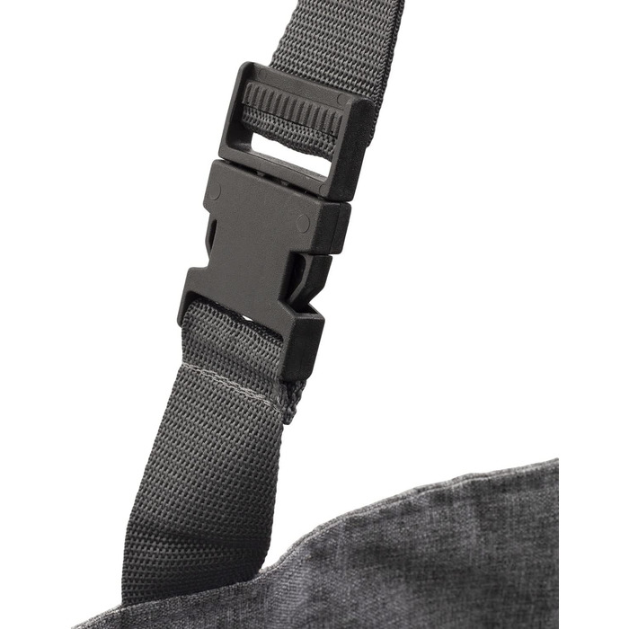 Автомобільний сидіння для собак середніх та великих порід, сіре, розмір M (60x41 см), матеріал: поліестер (імітація льону)