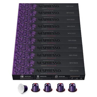 Кава Nespresso Volluto Decaffeinato без кофеїну 5x10 капсул (50 шт.) - Arpeggio Decaf 100