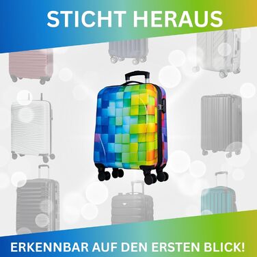 Чемодан NOWI Hartschaenkoffer Mittegroß: 68 літрів, 8 коліс, ABS, з TSA-замком та телескопічною ручкою. Ідеальний для подорожей, ручної поклажі та середніх поїздок