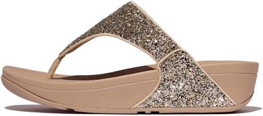 Шльопанці жіночі FitFlop Lulu Glitter бежеві з підтримкою стопи, 37 EU