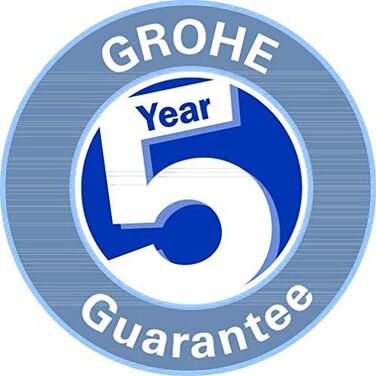 GROHE water-saving hand shower head, Tempesta 100 set including adjustable wall holder, EcoJoy, 2 spray patterns, 2779810E