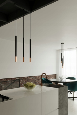 Підвісна люстра MOZAICA 3P, чорний/мідь, SL.0890 Sollux Lighting