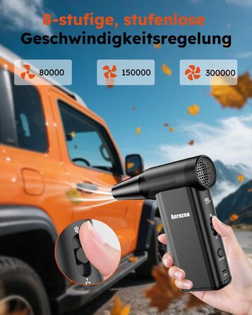 Електричний пилосос для очищення повітрям, 300000 RPM, 7600mAh, для ПК, електроніки, авто, диванів. Набір для чищення
