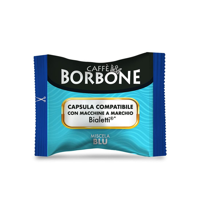 Кава в капсулах Caffè Borbone Blue Mixture (Синя суміш), сумісні з кавомашинами Bialetti, 100 шт