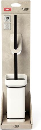 ТАТАЙ Щітка для унітазу | Міцна та довговічна | Сучасний дизайн | 12 x 12 x 38 см – Ecohome (Nero Bürste)